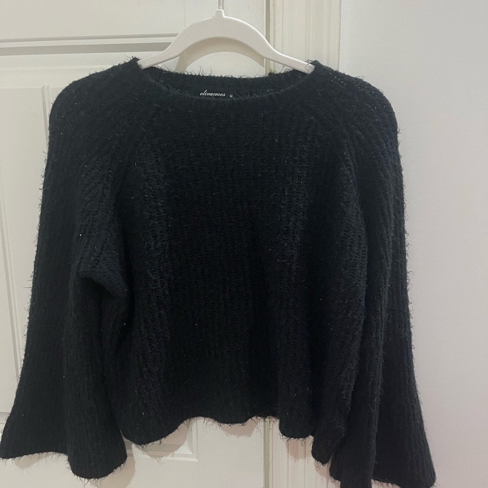 black sweater